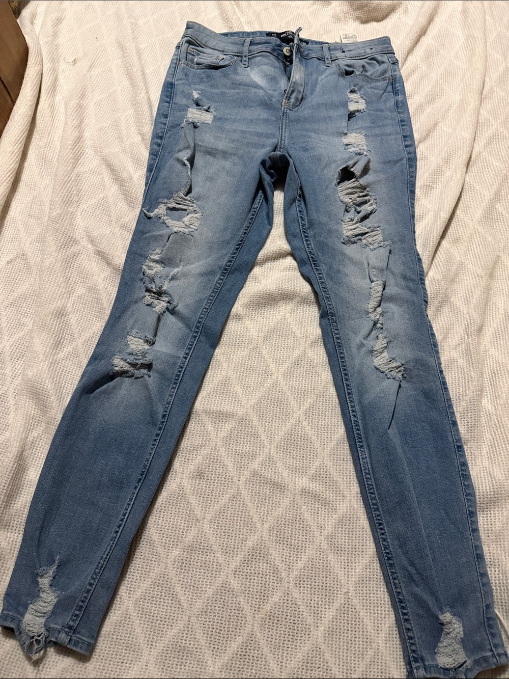 Hollister Light Blue Distressed Skinny Jeans